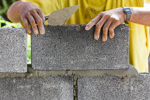 Brickwork with cement in Newark